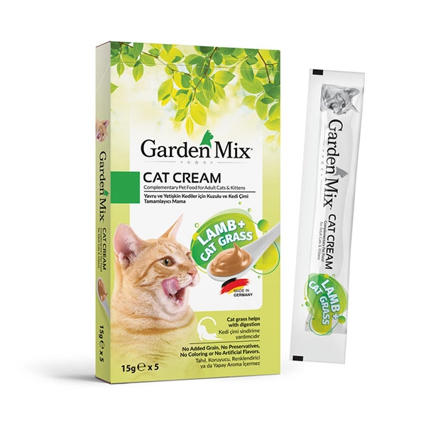GARDEN MIX KEDİ KREMASI KUZU+KEDİ OTU 15GR*5 - 1