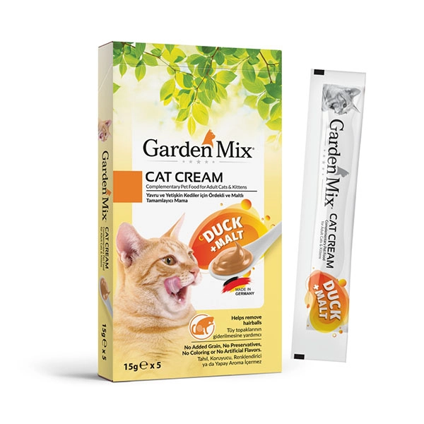 GARDEN MIX KEDİ KREMASI ÖRDEK+MALT 15GR*5 - 1