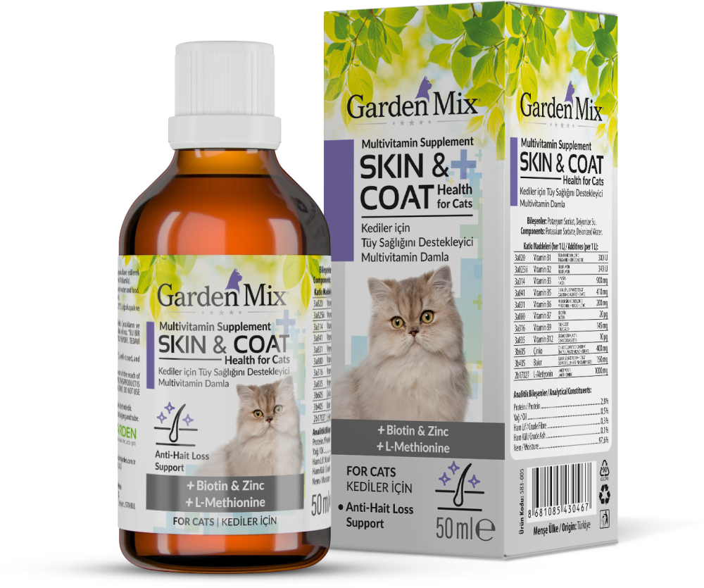Gardenmix Kediler İçin Tüy Bakımını Destekleyen Damla 50 ml - 1