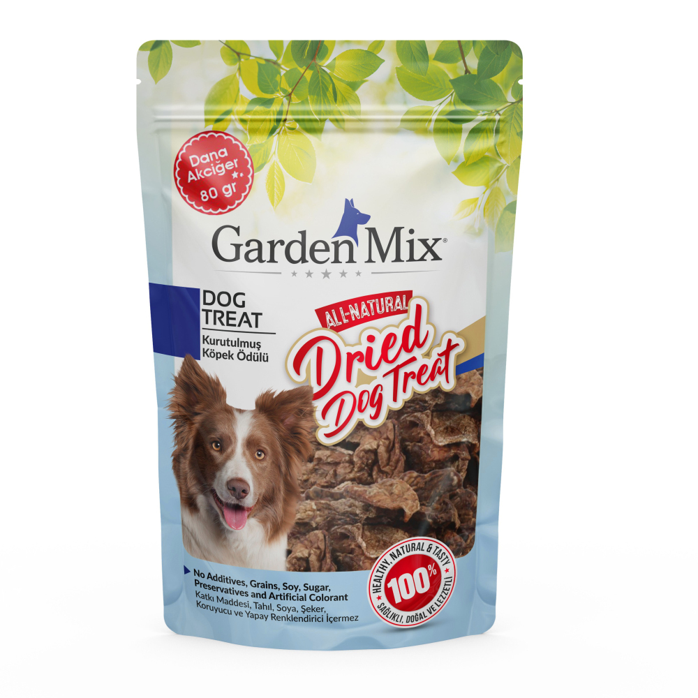 Gardenmix Kurutulmuş Dana Akciğeri Köpek Ödül Maması 80 g - 1