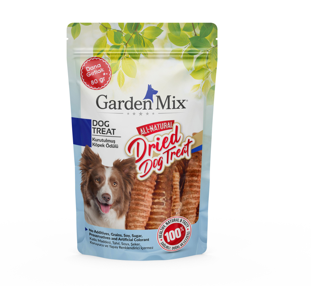 Gardenmix Kurutulmuş Dana Gırtlağı Köpek Ödül Maması 80 g - 1