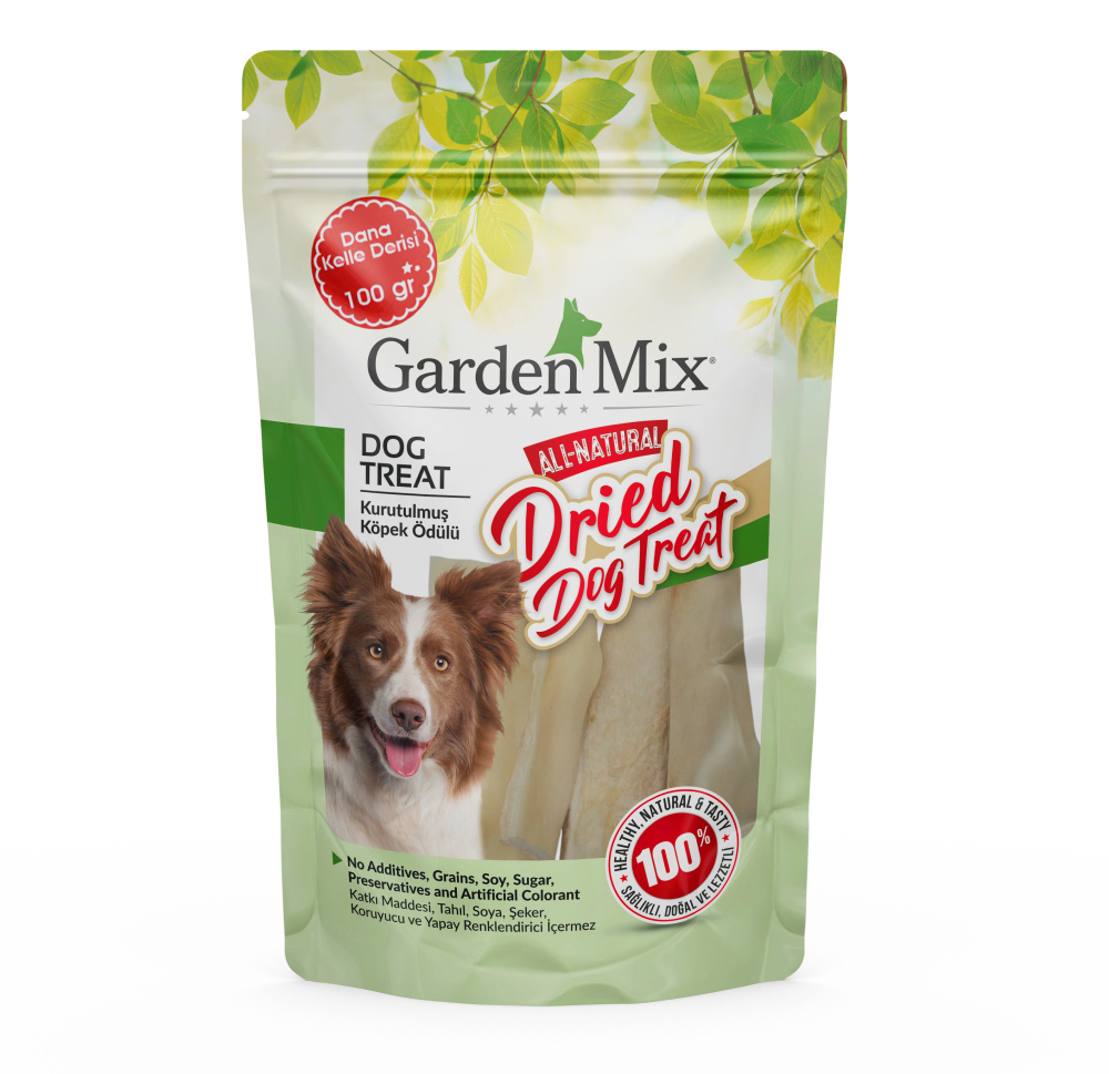 Gardenmix Kurutulmuş Dana Kelle Derisi Köpek Ödül Maması 100 g - 1