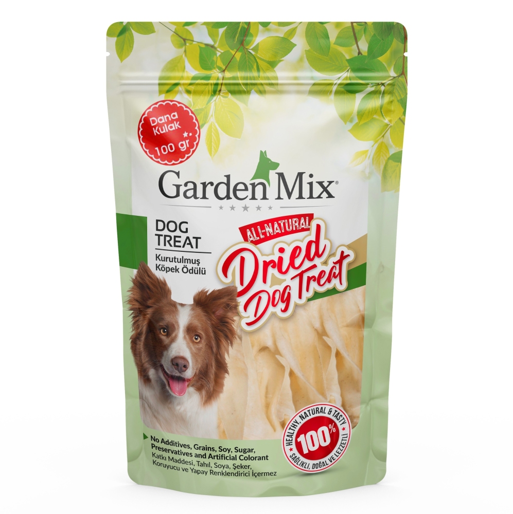 Gardenmix Kurutulmuş Dana Kulağı Köpek Ödül Maması 100 g - 1