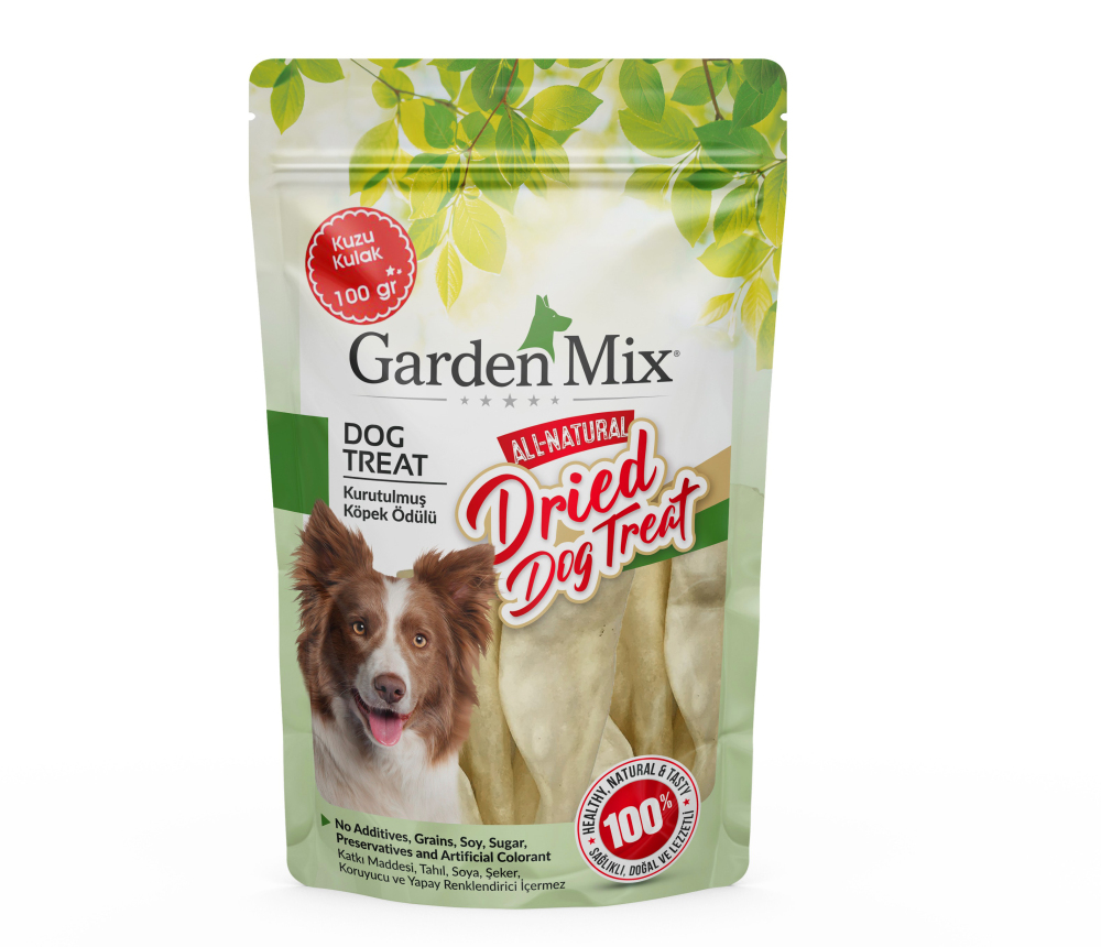 Gardenmix Kurutulmuş Kuzu Kulağı Köpek Ödül Maması 100 g - 1