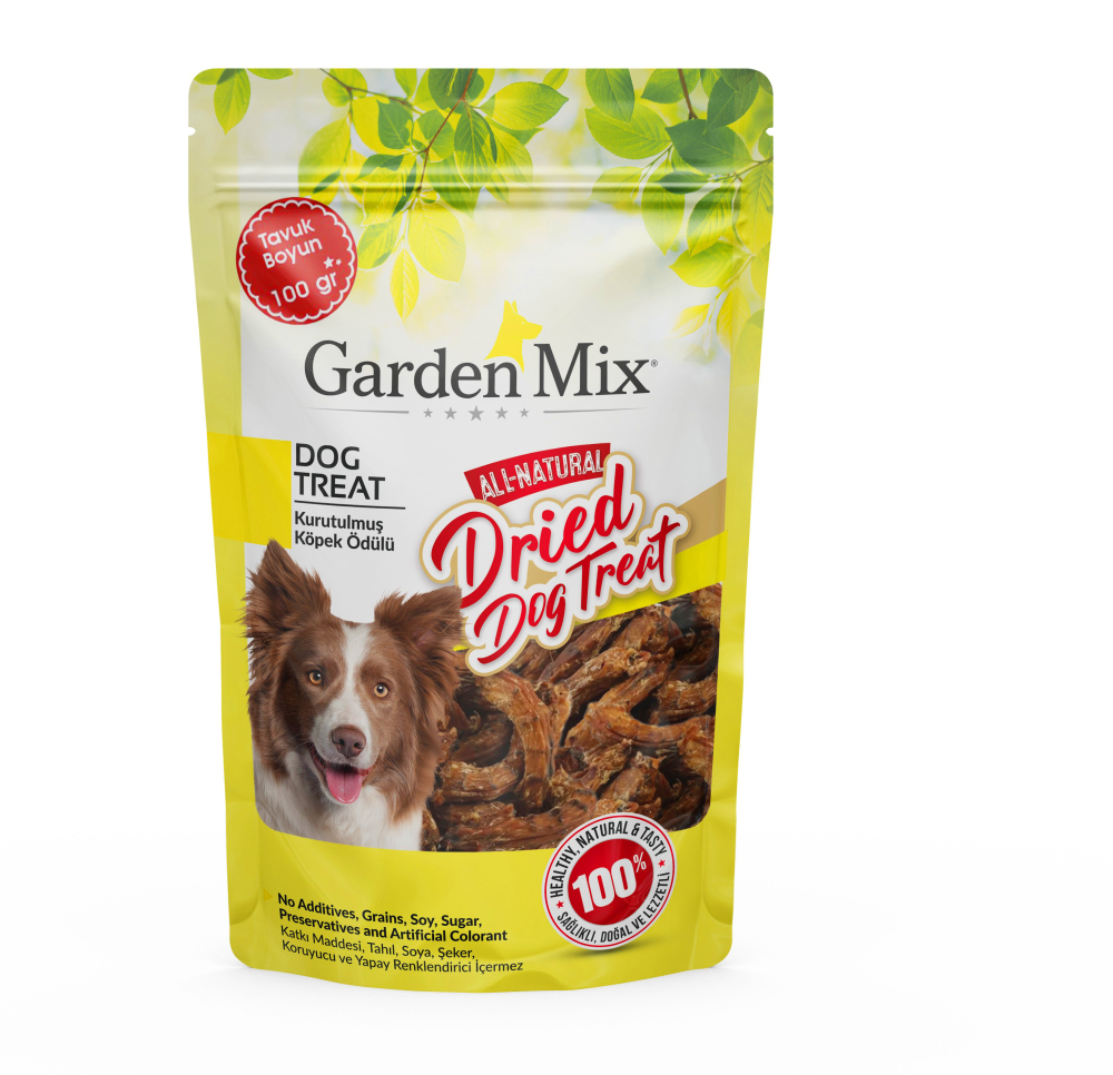 Gardenmix Kurutulmuş Tavuk Boynu Köpek Ödül Maması 100 g - 1