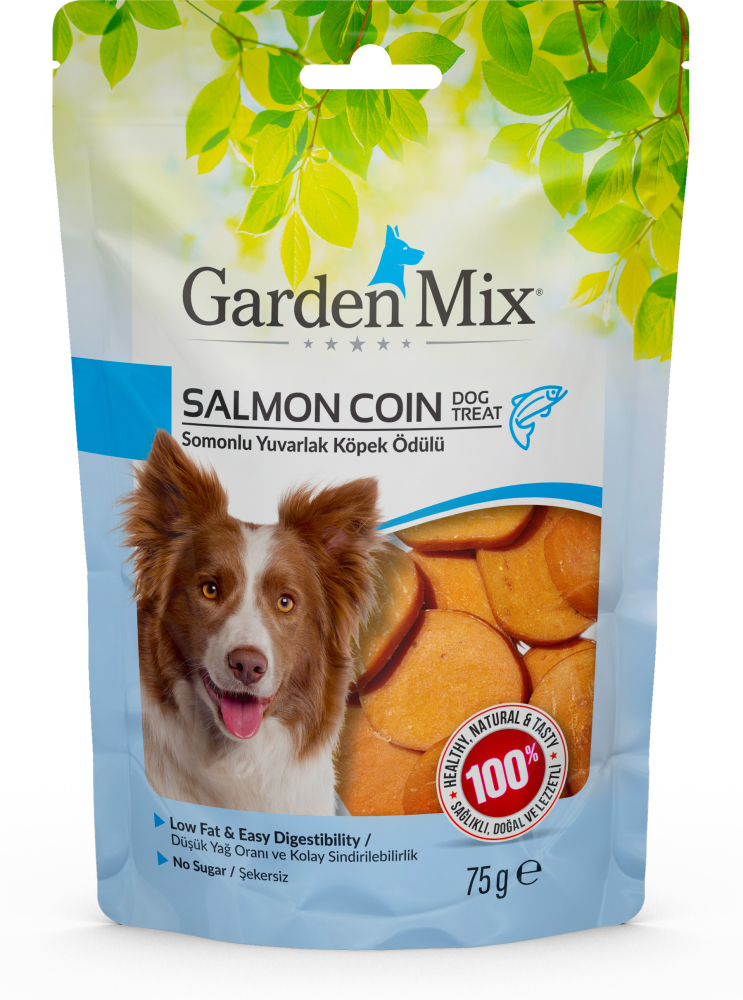 Gardenmix Somonlu Yuvarlak Köpek Ödül Maması 75 g - 1