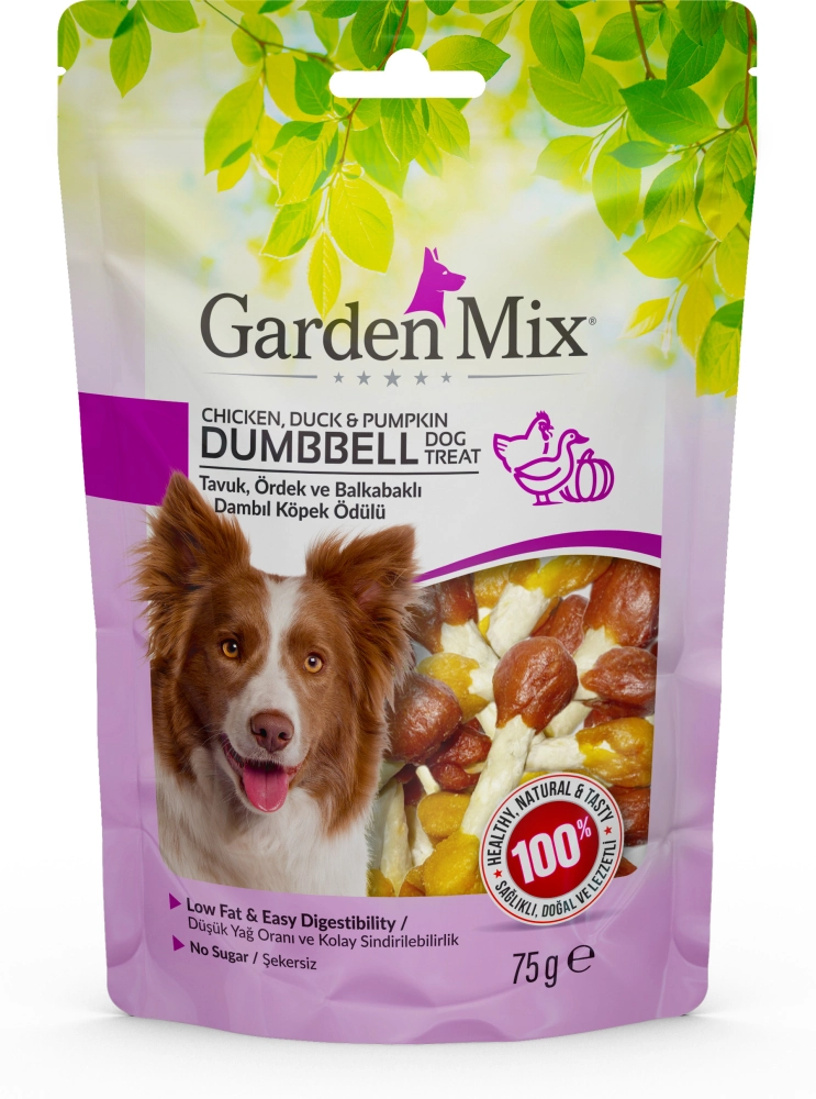 Garden Mix Tavuk Ördek Ve Balkabaklı Dambıl Köpek Ödülü 75 Gr - 1