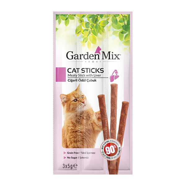 Gardenmix Ciğerli Kedi Ödül Çubuğu 3x5 Gram - 1