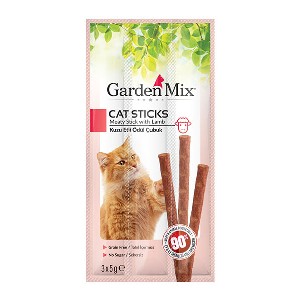 Gardenmix Kuzu Etli Kedi Stick Ödül 3x5 g - 1