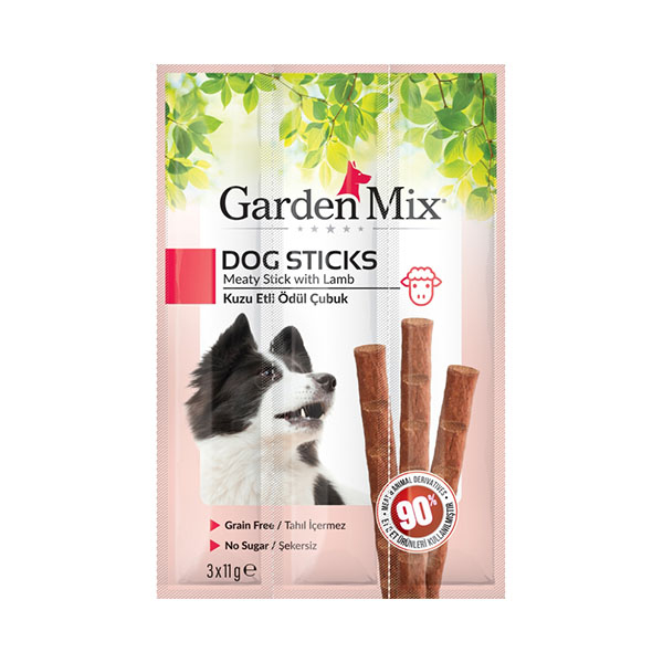 Gardenmix Kuzu Etli Tahılsız Köpek Ödül Çubuğu 11 g (3'lü) - 1
