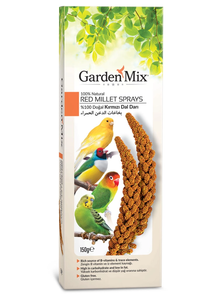 Gardenmix Platin Kırmızı Dal Darı Kuş Yemi - 1