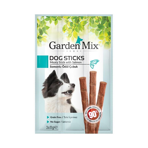 Gardenmix Somonlu Köpek Stick Ödül 3x11 g - 1