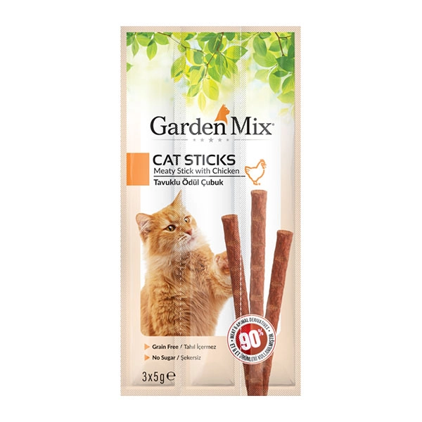 Gardenmix Tavuklu Kedi Stick Ödül 3x5 g - 1