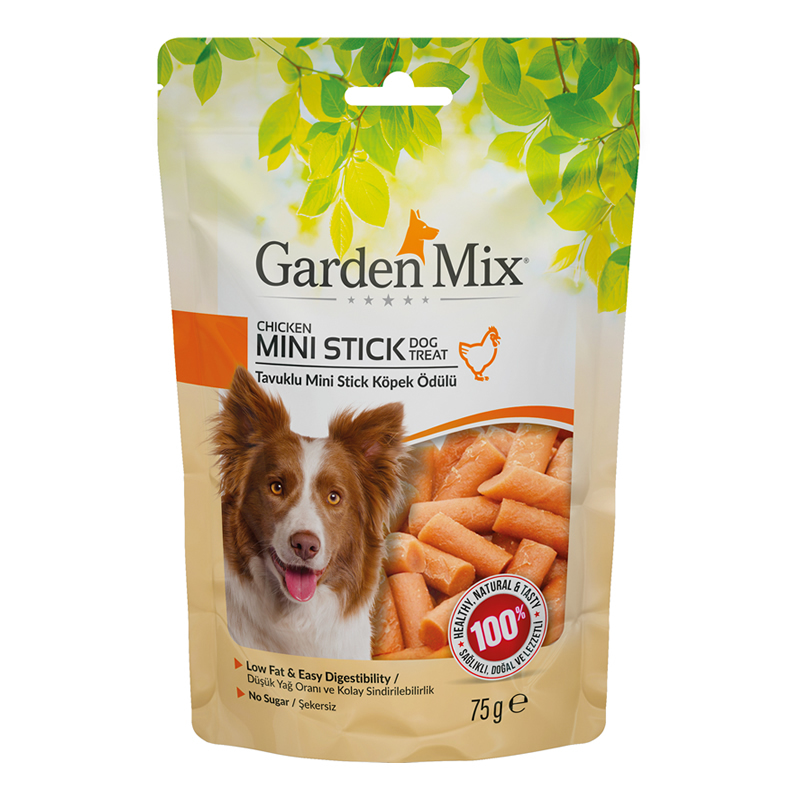 Gardenmix Tavuklu Mini Stick Köpek Ödül Çubuğu 75 gr - 1