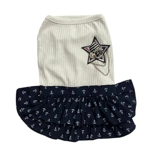 GC-2534 LACİVERT ÇAPA ELBİSE M