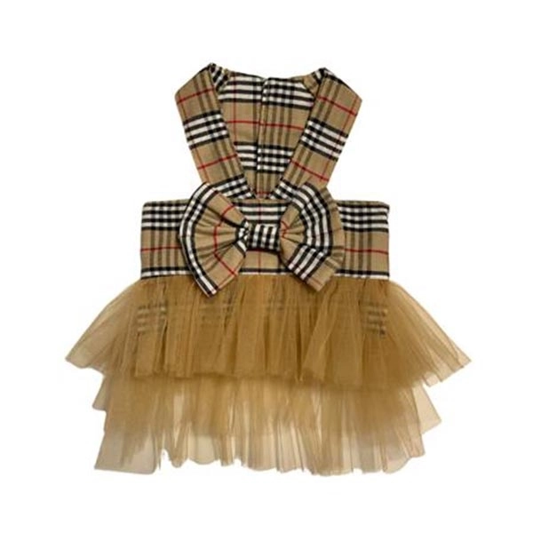 GC-2541 BEJ EKOSE TÜTÜLÜ ELBİSE L - 1