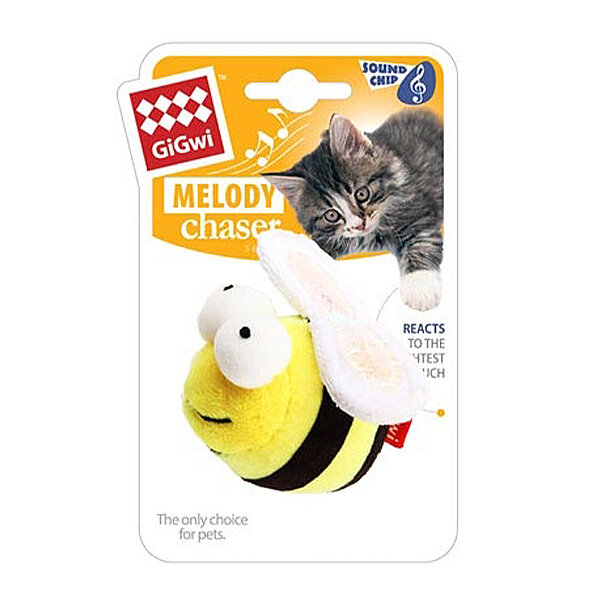 Gigwi Melody Chaser Sesli Arı Kedi Oyuncağı 8 cm - 1