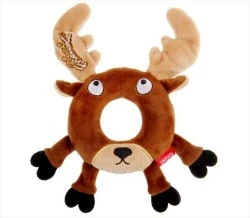 Gigwi Plush Friendz Sesli Simit Geyik Peluş Köpek Oyuncağı