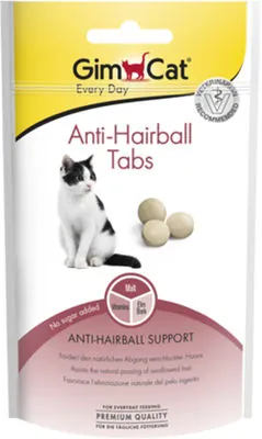 GimCat Anti Hairball Tüy Sağlığı için Şekersiz Kedi Ödül Tableti 40gr - 1