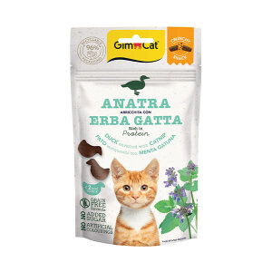 GimCat Crunchy Ördek ve Kedi Nanesi Tahılsız Kedi Ödül Maması 50 g