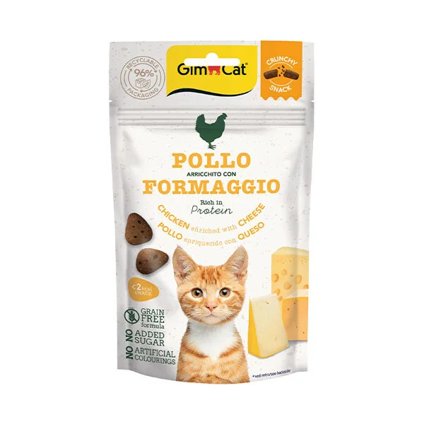 GimCat Crunchy Snack Tavuk & Peynirli Kedi Ödül Maması 50 g - 1