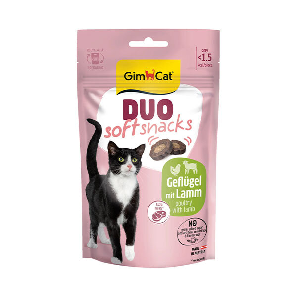 GimCat Duo Soft Kuzu ve Kümes Hayvanı Yumuşak Kedi Ödül Maması 50 g - 1