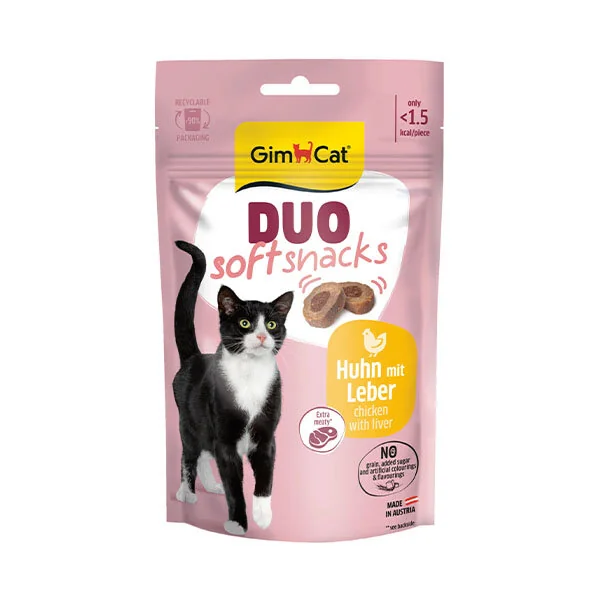 GimCat Duo Soft Tavuk & Ciğerli Yumuşak Kedi Ödül Maması 50 g - 1