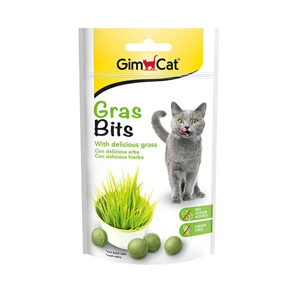 GimCat Gras-Bits Tüy Yumağı Destekli Çimli Kedi Ödül Maması 50 g - 1