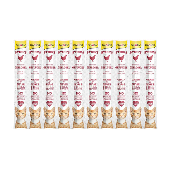 Gimcat Kümes Hayvan Etli Kedi Ödül Çubuğu 10'Lu 50 Gram - 1