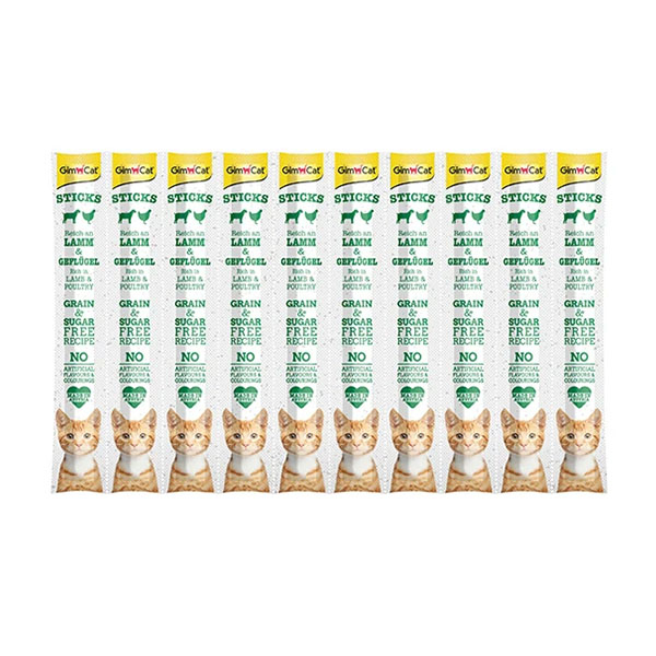 GimCat Sticks Kuzu ve Tavuk Etli Kedi Ödül Çubuğu 50 g (10'lu) - 1