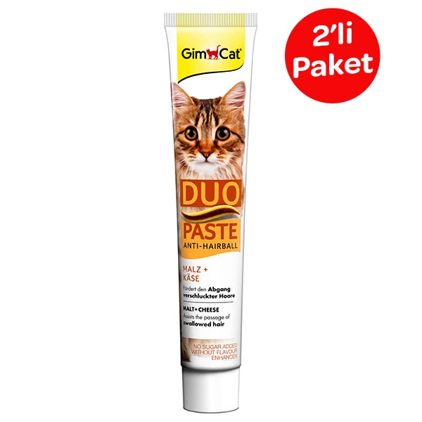 Gimcat Kediler için Anti-Hairball Peynirli Malt 50 gr x 2 - 1