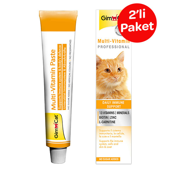 GimCat Multi-Vitamin Kedi Vitamin Macunu 20 g (2'li Paket) - 1