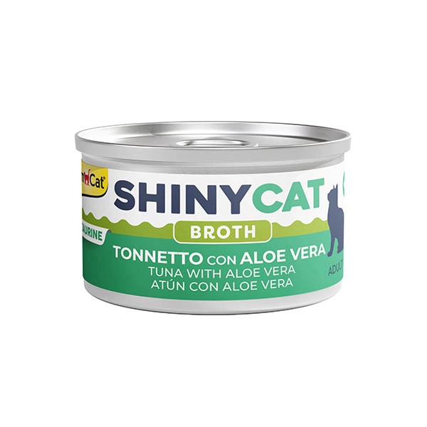 Gimcat Konserve Kedi Maması Shinycat Broth (Sos içinde) Aloe Veralı Ton Balığı 70 gr - 1