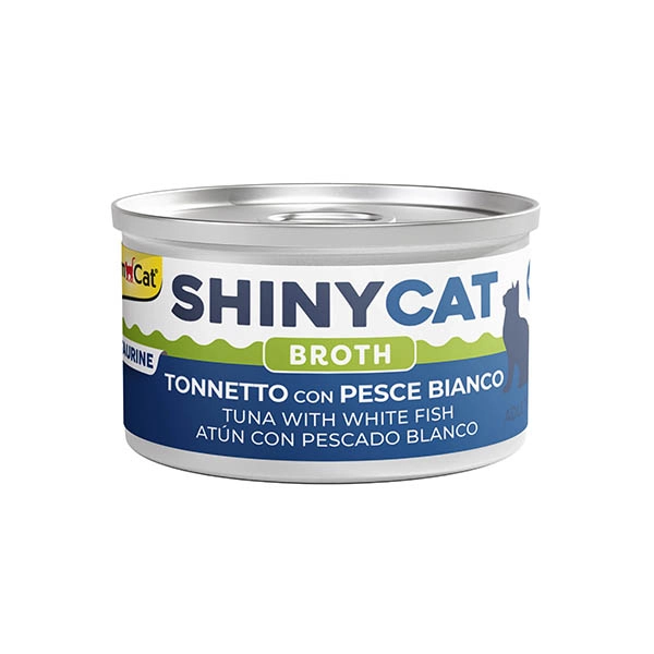Gimcat Konserve Kedi Maması Shinycat Broth (Sos içinde) Beyaz Balıklı Ton Balığı 70 gr - 1