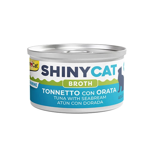 Gimcat Konserve Kedi Maması Shinycat Broth (Sos içinde) Çipuralı Ton Balığı 70 gr - 1