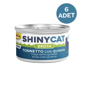 Gimcat Konserve Kedi Maması Shinycat Broth (Sos içinde) Kinoalı Ton Balığı 70 Gr x 6 Adet