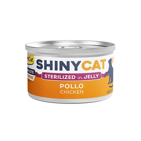 Gimcat Konserve Kedi Maması Shinycat Jelly (Jöle içinde) Tavuk Kısırlaştırılmış kediler için 70 gr - 1