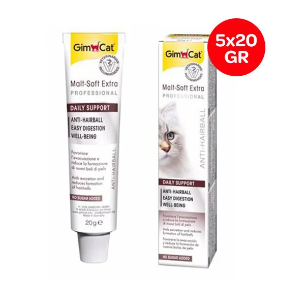 Gimcat Malt Soft Kedi Pastası 100 gr ( 5 X 20 gr) - 1