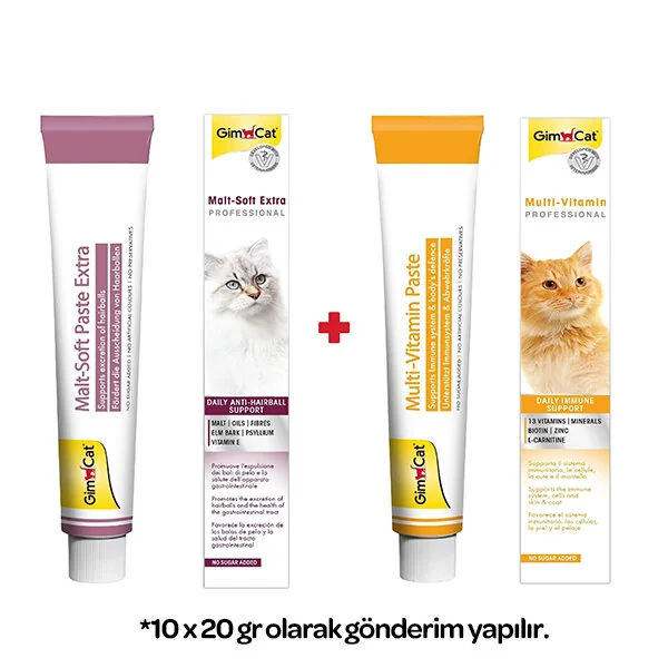 Gimcat Malt Soft Extra Kedi Pastası 100 gr + Gimcat Kediler İçin Multi-Vitamin Macunu 100 GR - 2