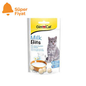 GimCat Milk Bits Sütlü ve Taurinli Tahılsız Kedi Ödül Tableti 40 g