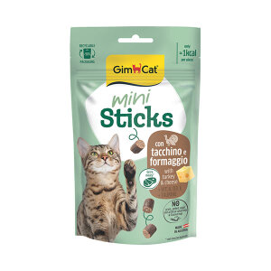 GimCat Mini Sticks Hindi ve Peynir Kedi Ödül Çubuğu 50 g