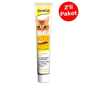 GimCat Multi-Vitamin Duo Paste Peynir + 12 Vitaminli 50 gr x 2
