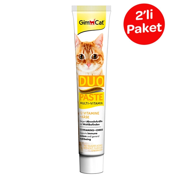 GimCat Multi-Vitamin Duo Paste Peynir + 12 Vitaminli 50 gr x 2 - 1