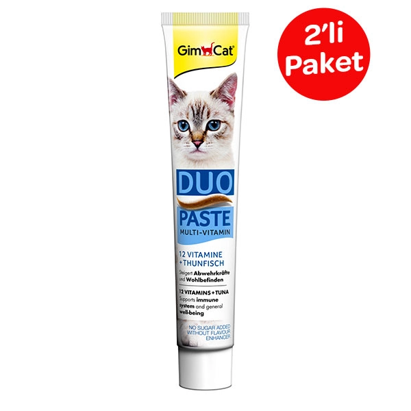 GimCat Multi-Vitamin Duo Paste Tuna + 12 Vitaminli 50gr x 2 - 1
