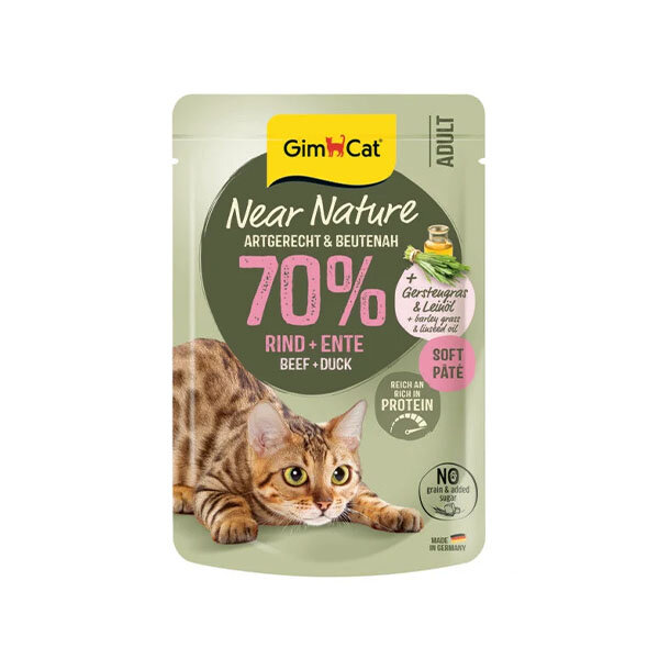 GimCat Near Nature Sığır Etli & Ördekli Konserve Kedi Maması 85 g - 1