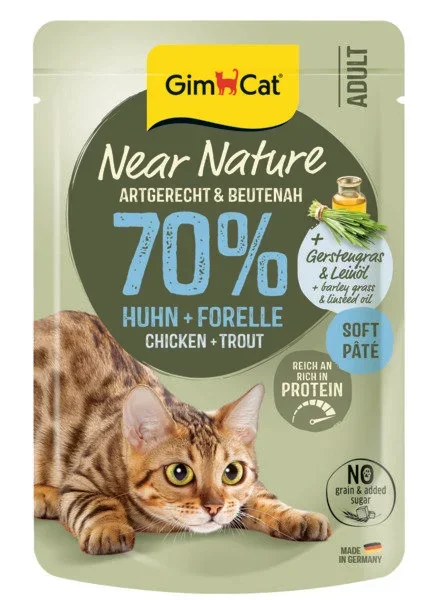 GimCat Near Nature Tavuklu & Alabalıklı Konserve Kedi Maması 85 g - 1