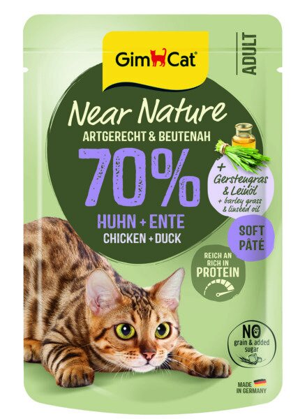 GimCat Near Nature Tavuklu & Ördekli Konserve Kedi Maması 85 g - 1