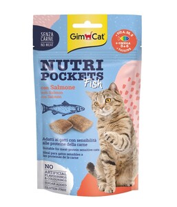 GimCat Nutripockets Somonlu Kedi Ödül Maması 60 g