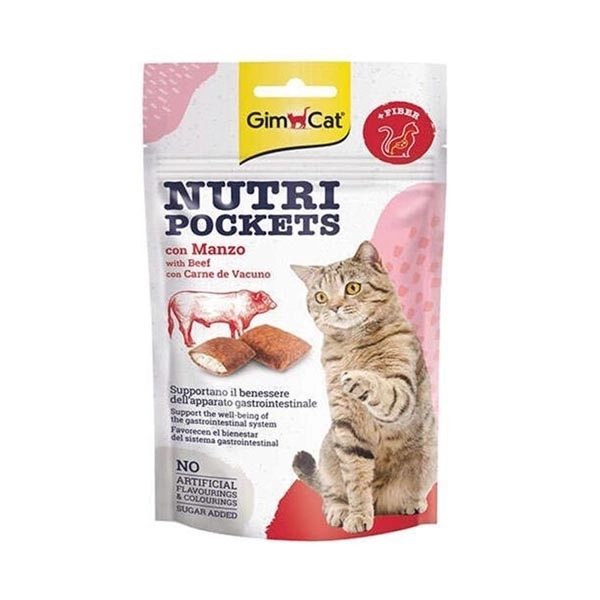 Gimcat Nutripockets Kedi Ödülü Biftek Malt 60Gr - 1