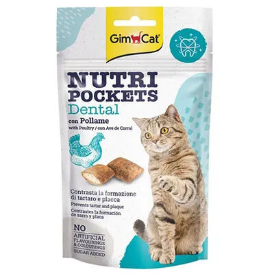 GimCat Nutripockets Kedi Ödülü Dental 60Gr - 1
